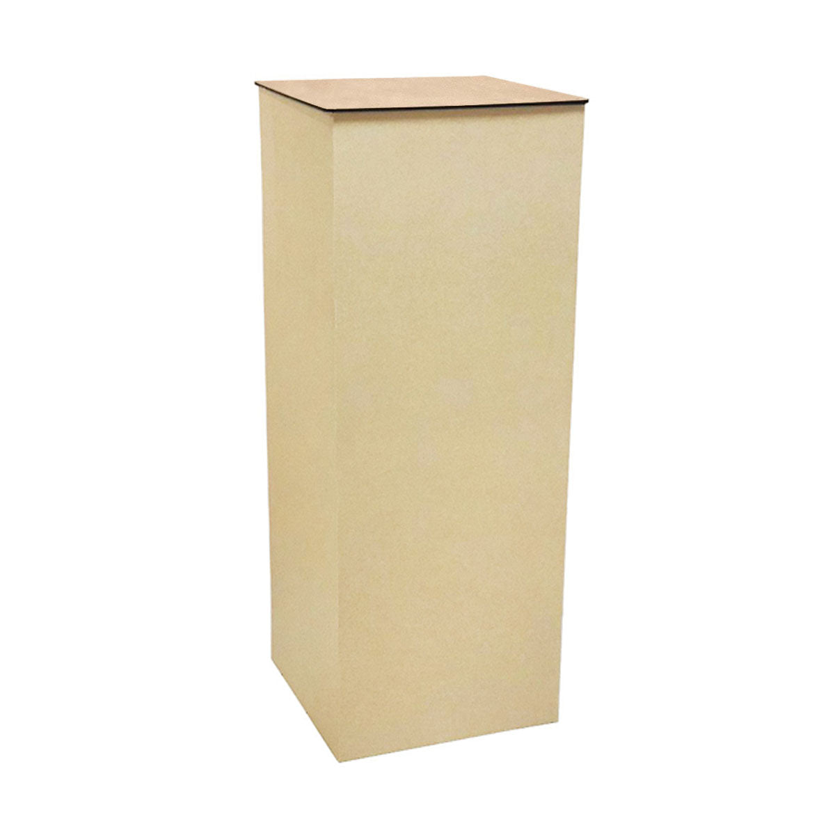 Cardboard Pillar Display Stand with MDF Top (100cm Height Square