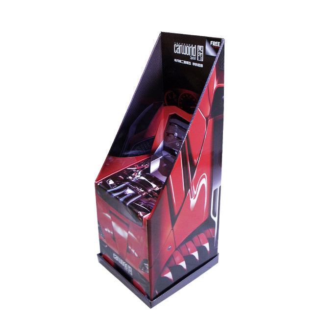 Cardboard Magazine Dump Bin for Floor, Single Tier