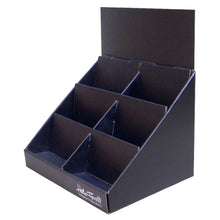 Cardboard Greeting Card Counter top Display, 6 Pockets, Removable Header