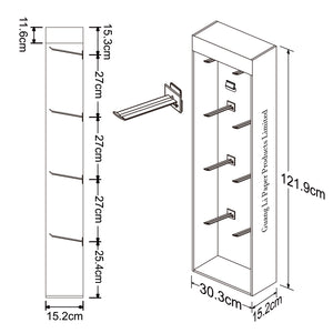 Cardboard Display of Sidekick/Hanging - Plastic Peg Hooks , Walmart size , S Hooks
