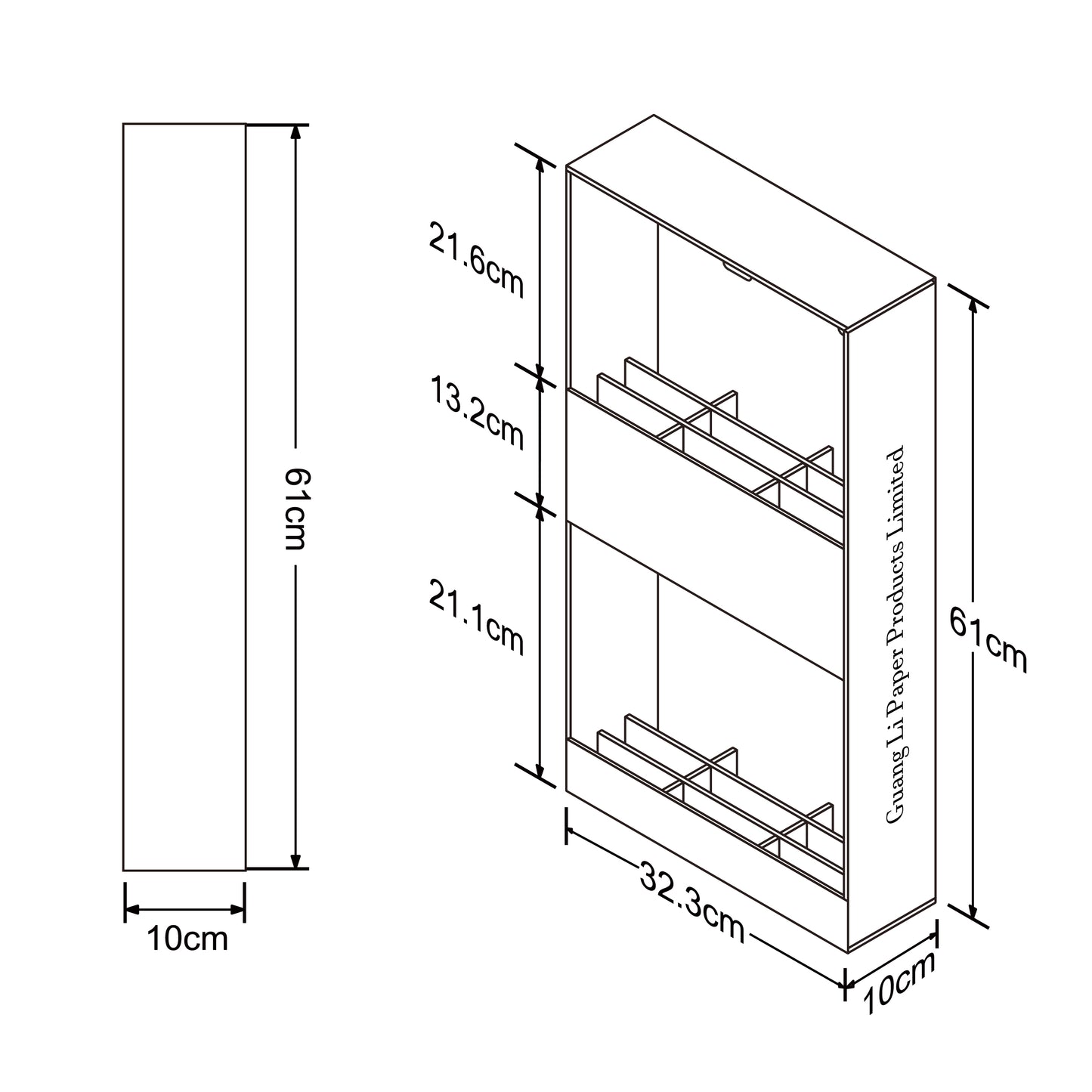 Cardboard Display of Sidekick/Hanging - Two levels , Pockets , S Hooks