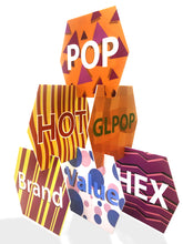 Hexagon board promotion Display - For exhibition or Window Display for POS