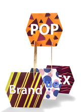 Hexagon board promotion Display - For exhibition or Window Display for POS