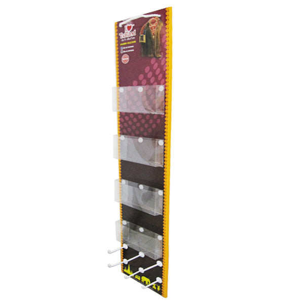 Cardboard Display of Sidekick/Hanging - Plastic Trays , Plastic Peg Hooks , Rope