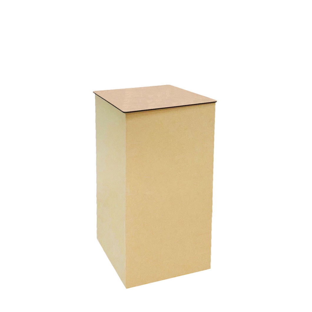Cardboard Pillar Display Stand with MDF Top (70cm Height Square)