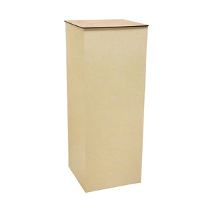 Cardboard Pillar Display Stand with MDF Top (100cm Height Square)