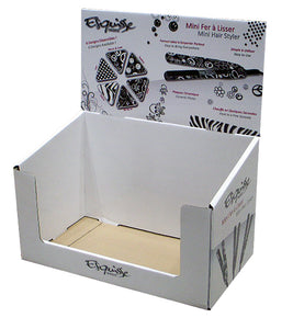 Cardboard Counter top Display with low-cut front design, Header