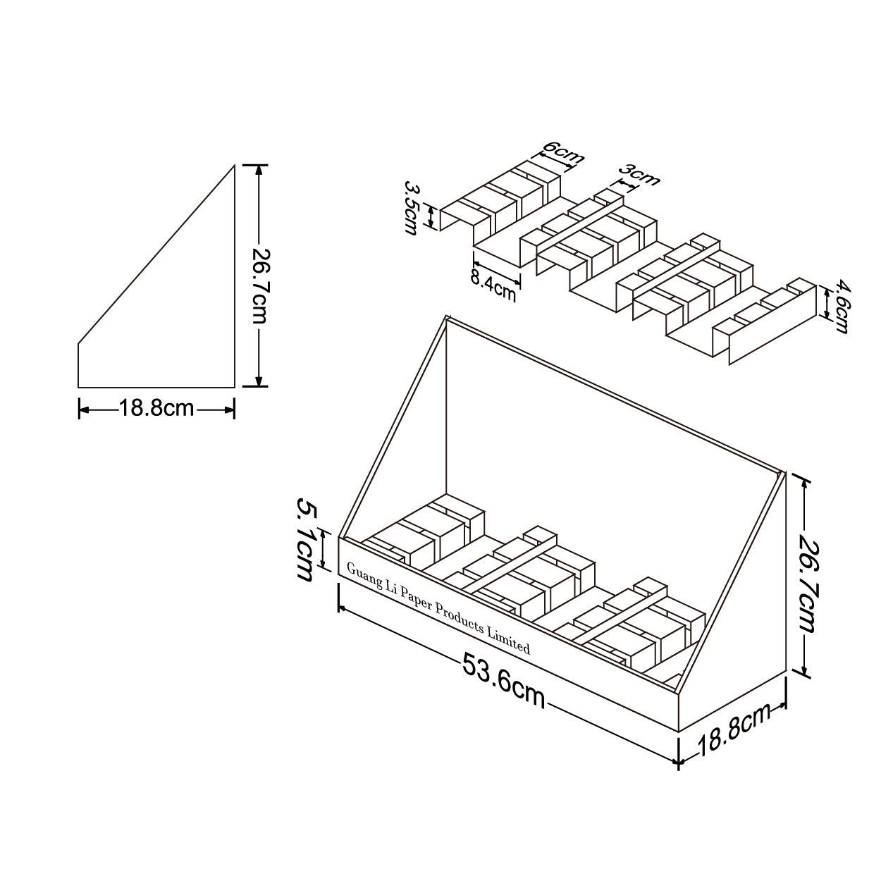 Cardboard Electronic Product Countertop Display with Special Divider 3