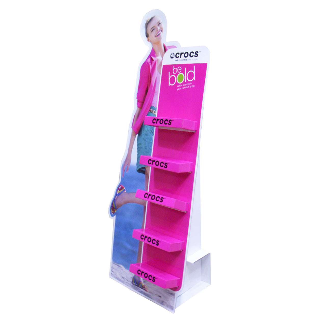 Cardboard Standee Display with 5 layers for shoes aside