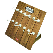 Cardboard Countertop Display, Twelve White Peg Hooks